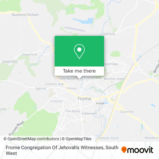 Frome Congregation Of Jehovah's Witnesses map