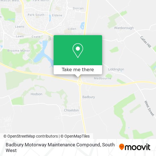 Badbury Motorway Maintenance Compound map