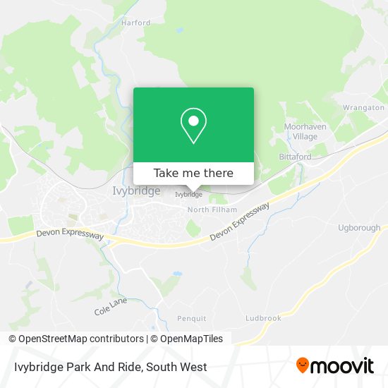 Ivybridge Park And Ride map