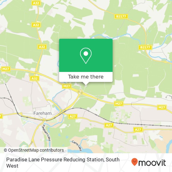 Paradise Lane Pressure Reducing Station map