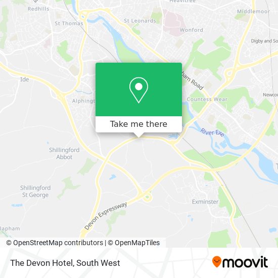 The Devon Hotel map