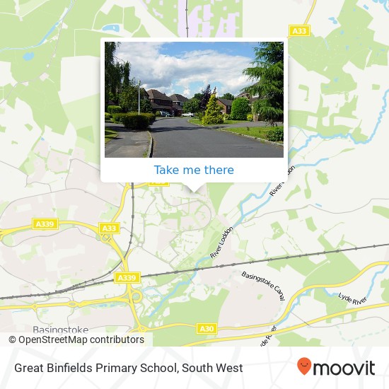Great Binfields Primary School map