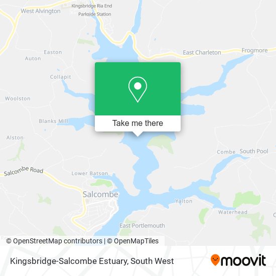 Kingsbridge-Salcombe Estuary map