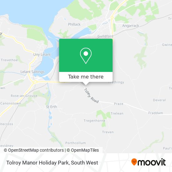 Tolroy Manor Holiday Park map