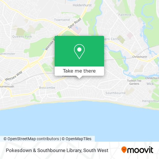 Pokesdown & Southbourne Library map