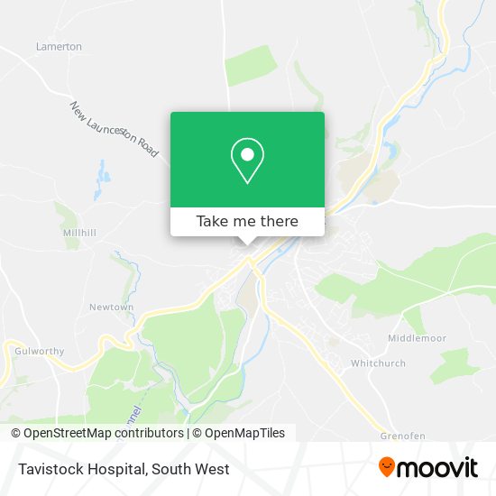 Tavistock Hospital map