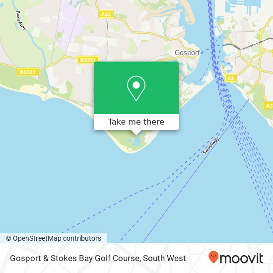 Gosport & Stokes Bay Golf Course map