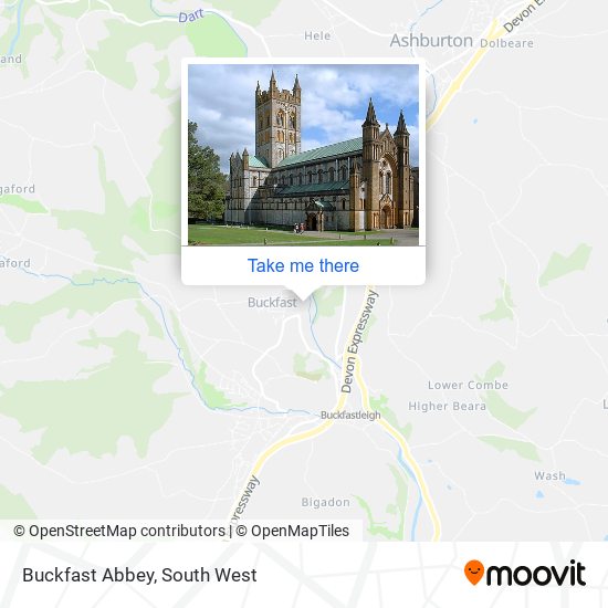 Buckfast Abbey map