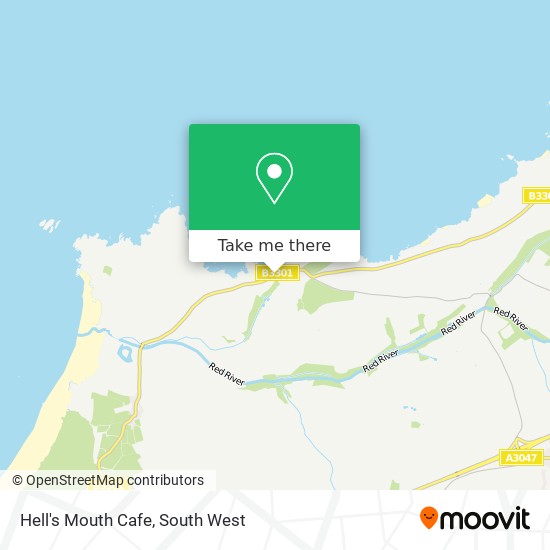 Hell's Mouth Cafe map