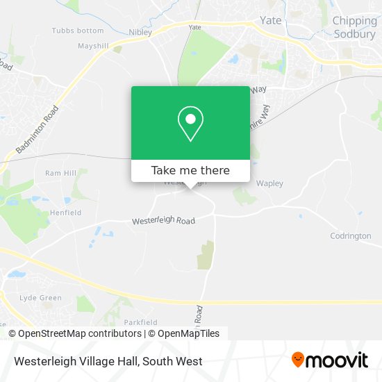 Westerleigh Village Hall map