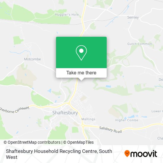 Shaftesbury Household Recycling Centre map