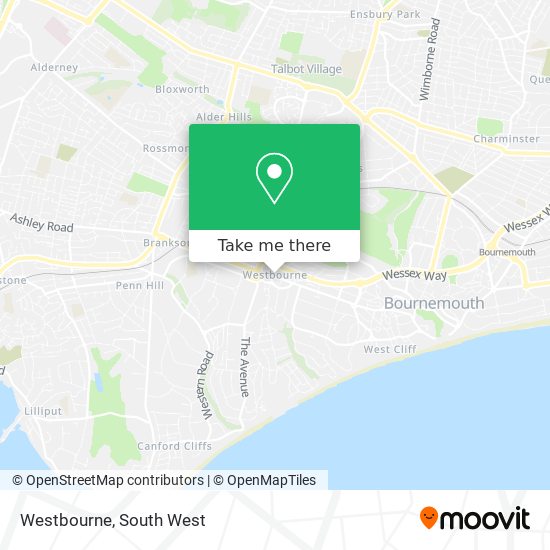 How to get to Westbourne in Bournemouth by Bus or Train?