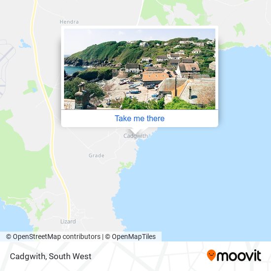 How to get to Cadgwith in Cornwall by bus?