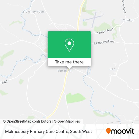 Malmesbury Primary Care Centre map