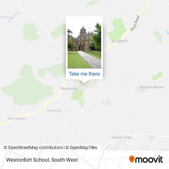 Westonbirt School map