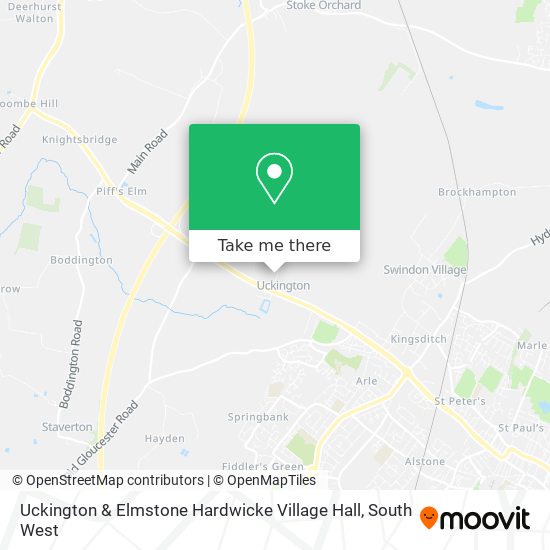 Uckington & Elmstone Hardwicke Village Hall map