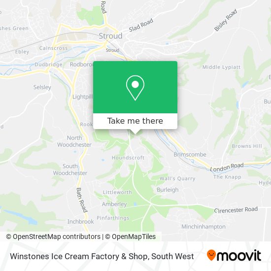 Winstones Ice Cream Factory & Shop map