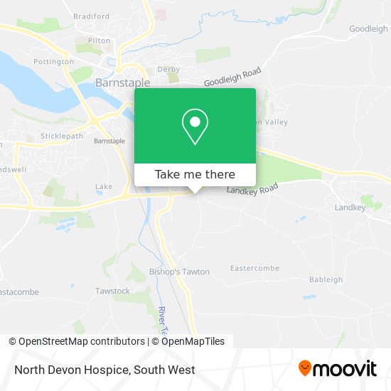 North Devon Hospice map