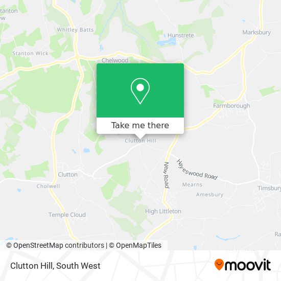 Clutton Hill map