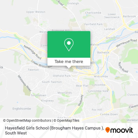 Hayesfield Girls School (Brougham Hayes Campus ) map