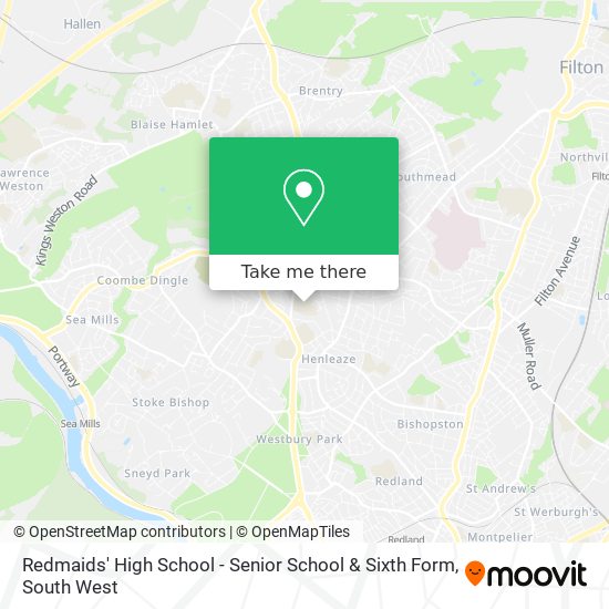 Redmaids' High School - Senior School & Sixth Form map