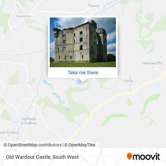 Old Wardour Castle map