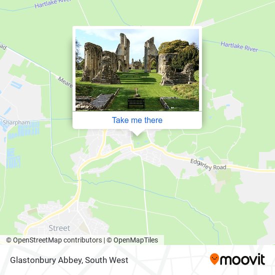 Glastonbury Abbey map