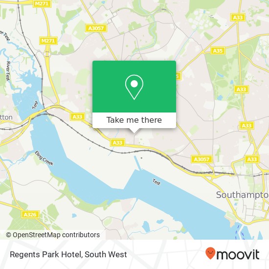 Regents Park Hotel map