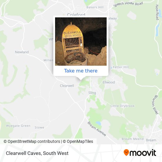 Clearwell Caves map