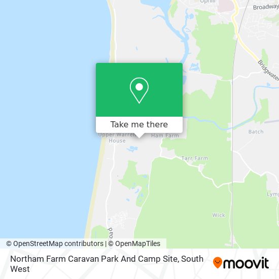Northam Farm Caravan Park And Camp Site map
