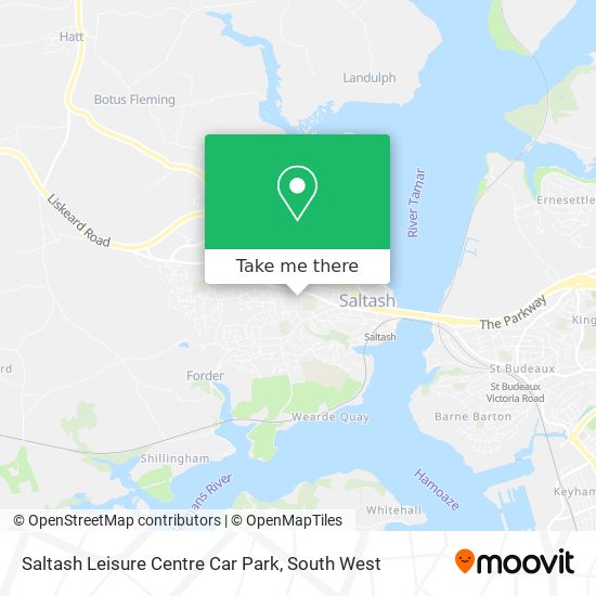 Saltash Leisure Centre Car Park map