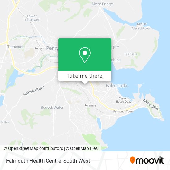 Falmouth Health Centre map