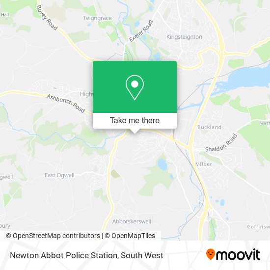 Newton Abbot Police Station map