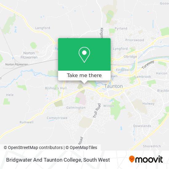 Bridgwater And Taunton College map