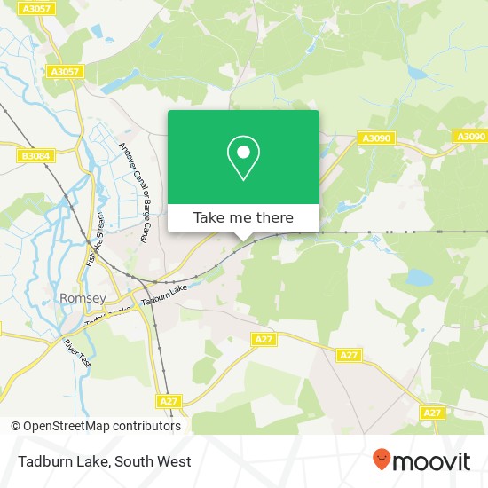 Tadburn Lake map