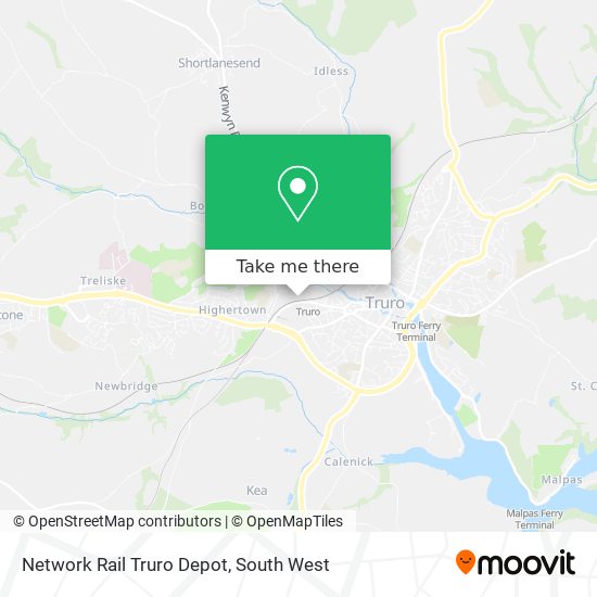 Network Rail Truro Depot map