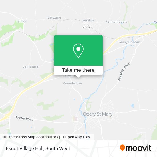 Escot Village Hall map