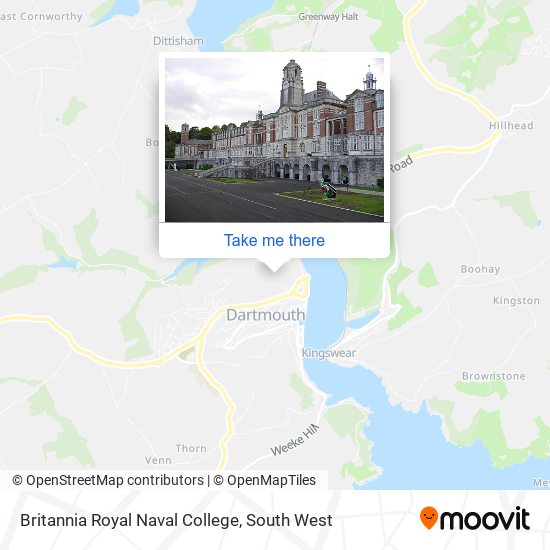 Britannia Royal Naval College map