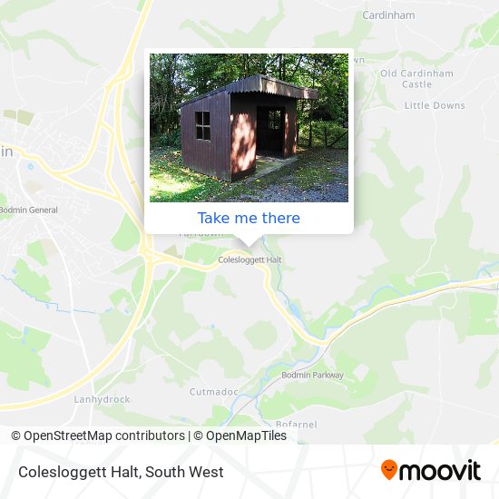 Colesloggett Halt map