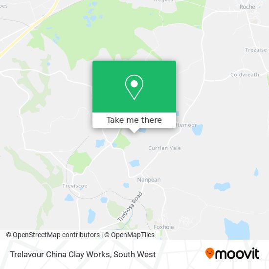 Trelavour China Clay Works map
