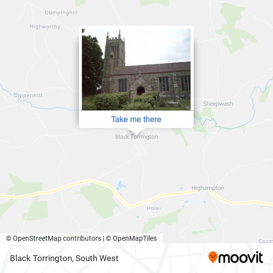 Black Torrington map