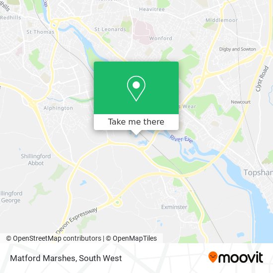Matford Marshes map