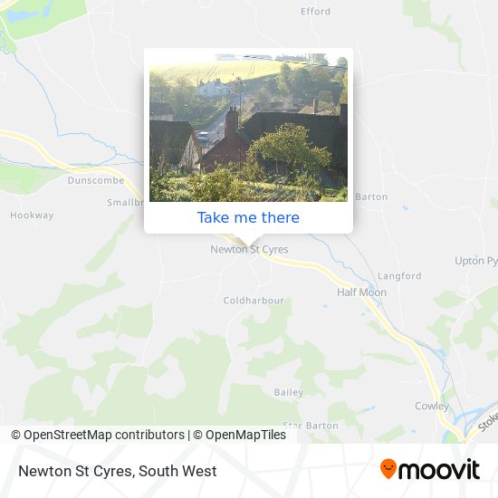 Newton St Cyres map