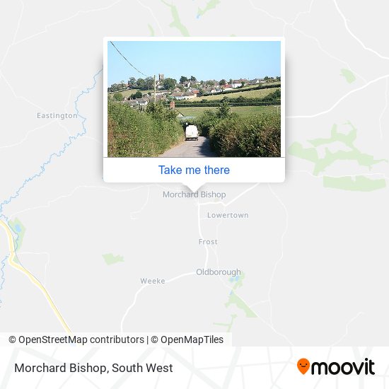 Morchard Bishop map