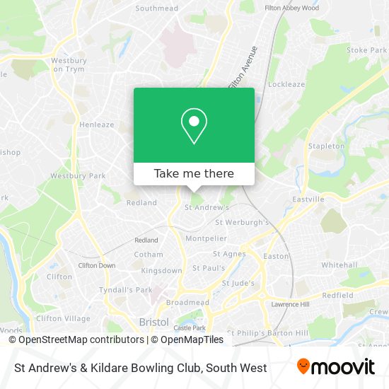 St Andrew's & Kildare Bowling Club map