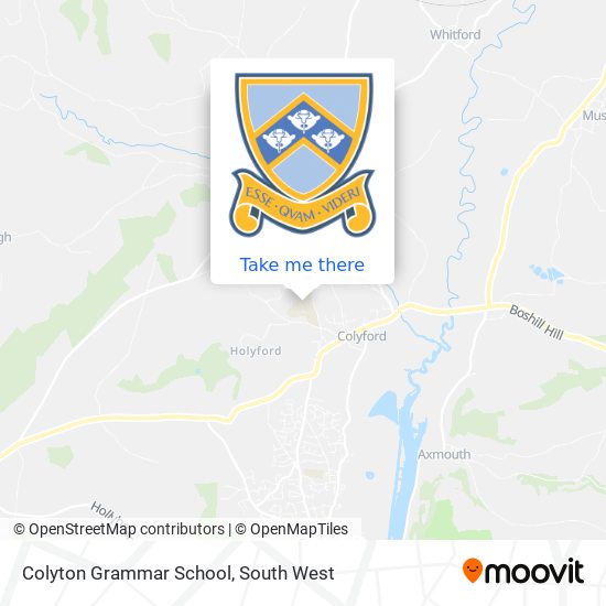 Colyton Grammar School map
