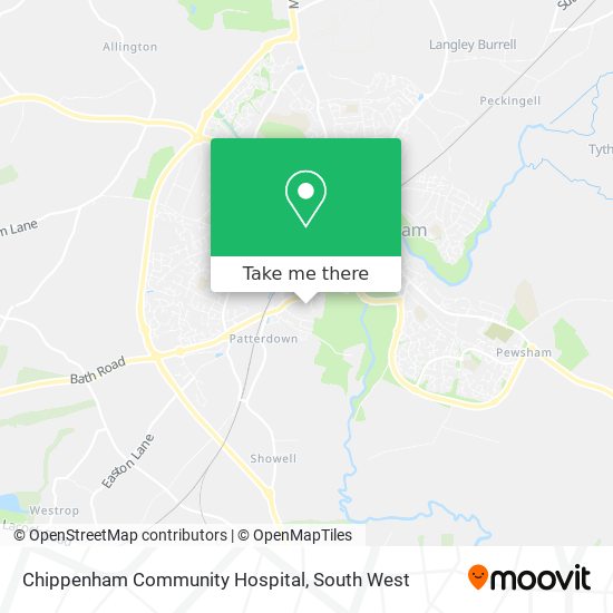 Chippenham Community Hospital map