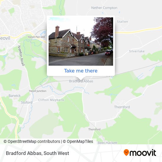 How to get to Bradford Abbas in West Dorset by bus or train?