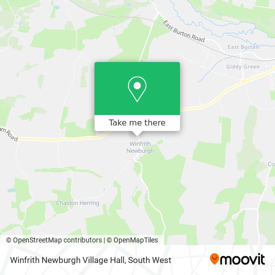 Winfrith Newburgh Village Hall map