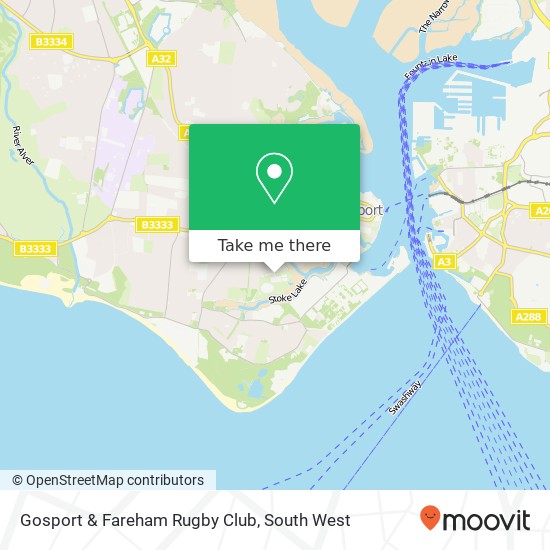 Gosport & Fareham Rugby Club map